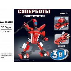 Конструктор SuperBlock "Робот-Трансформер" красный М Gl-6280